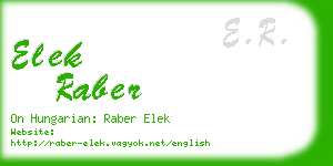 elek raber business card